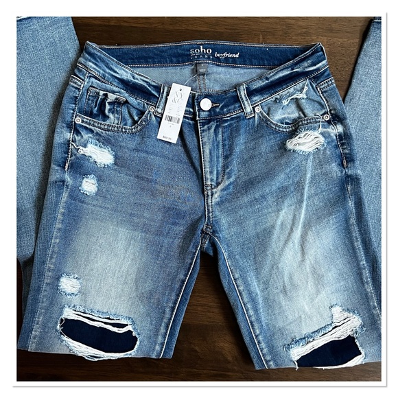 NEW YORK & CO Soho "Boyfriend" Distressed Jeans 🆕 - Picture 7 of 11